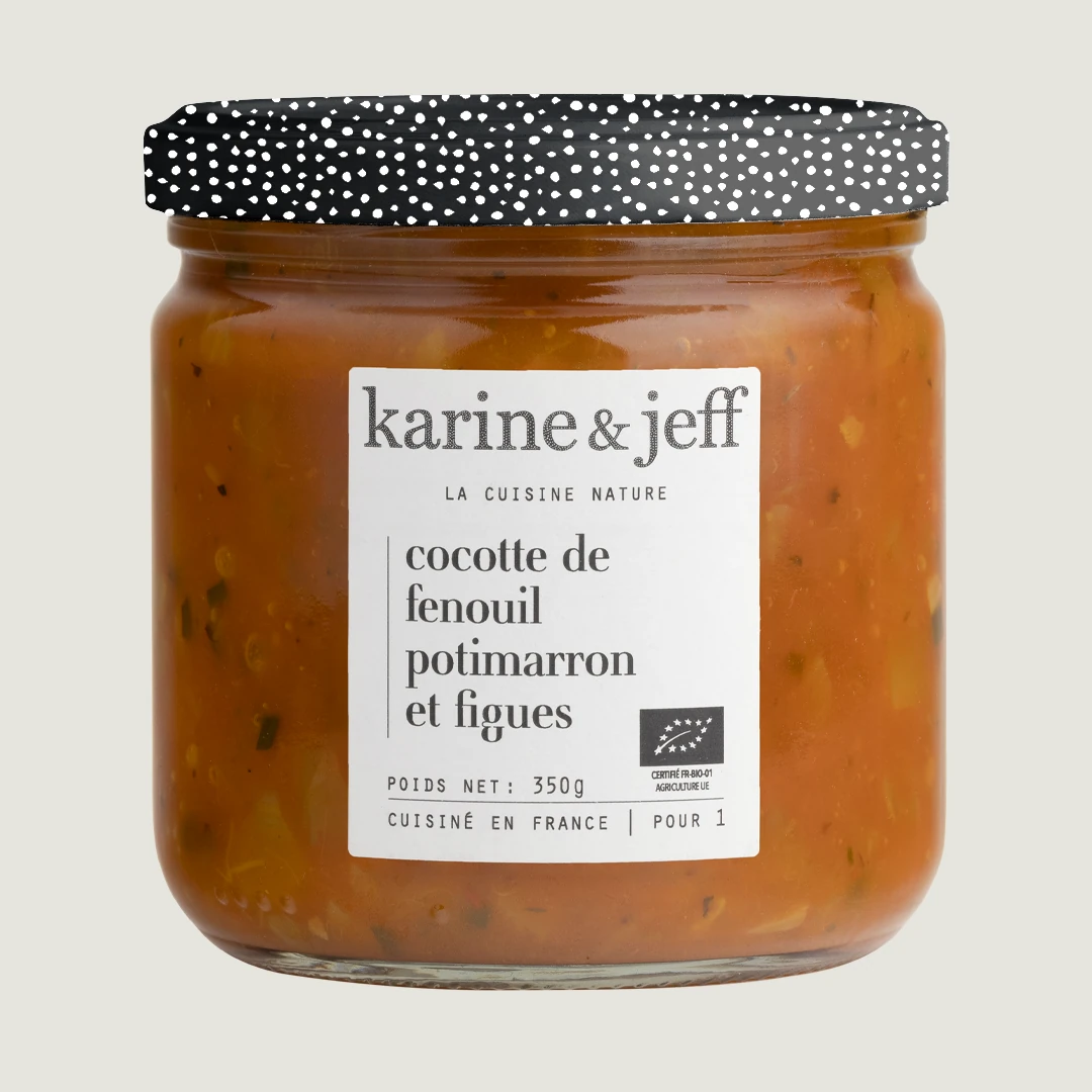 Cocotte de funcho, abóbora hokkaido e figos