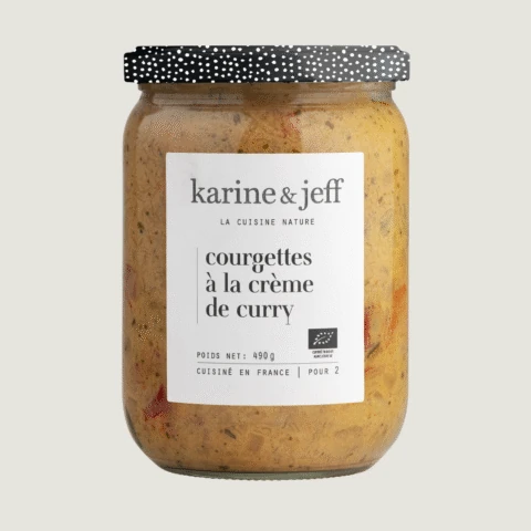 Curgetes em Creme de Caril