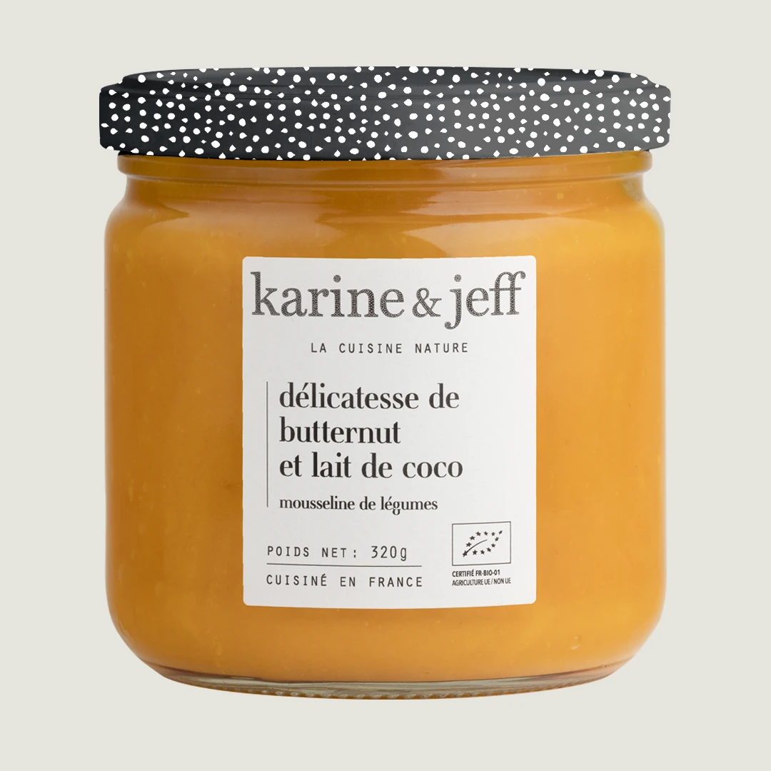 Délicatesse de abóbora butternut e leite de coco