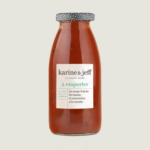 Sopa fria de tomate e pepino com hortelã 0,25 L