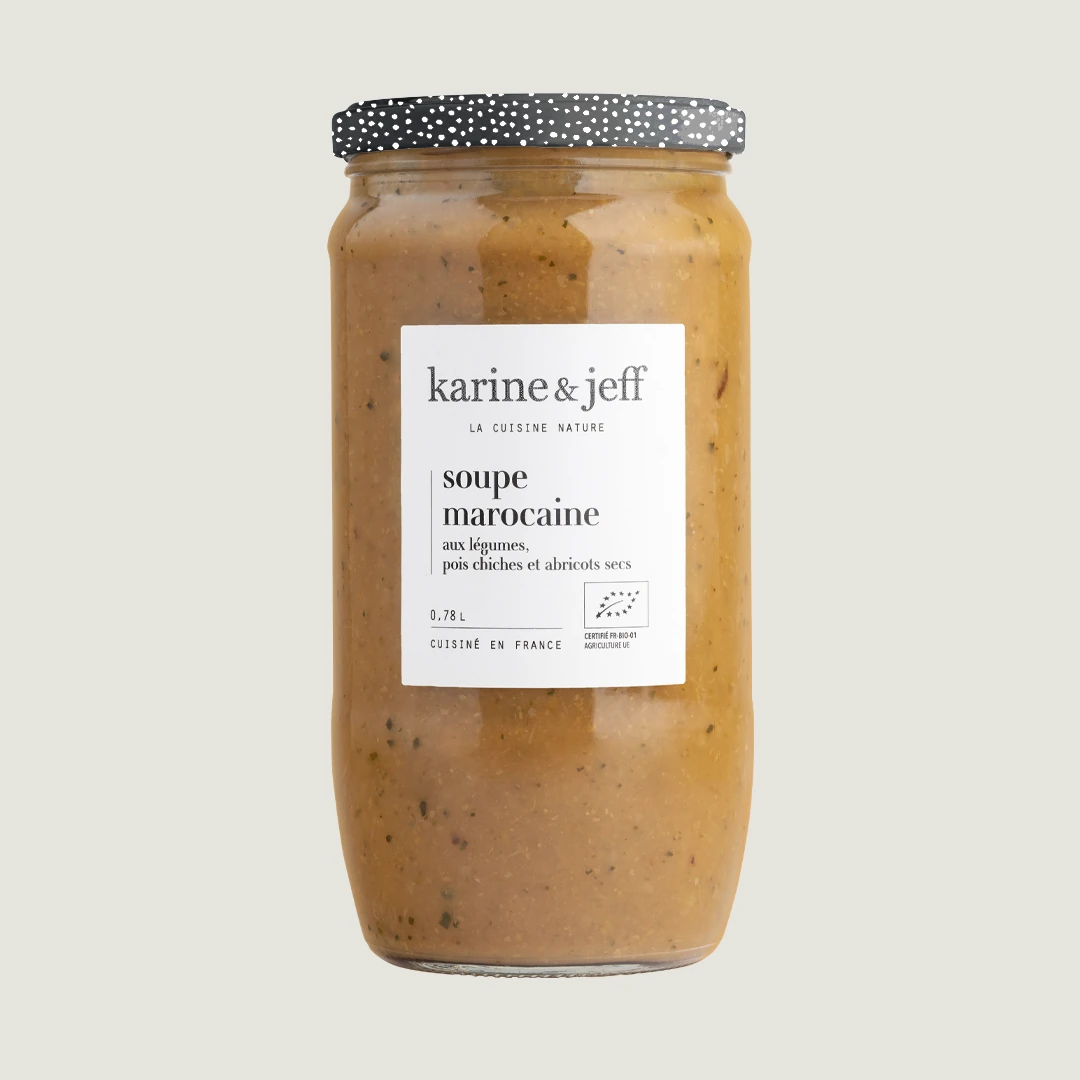 Sopa Marroquina - legumes, grão-de-bico e alperces secos