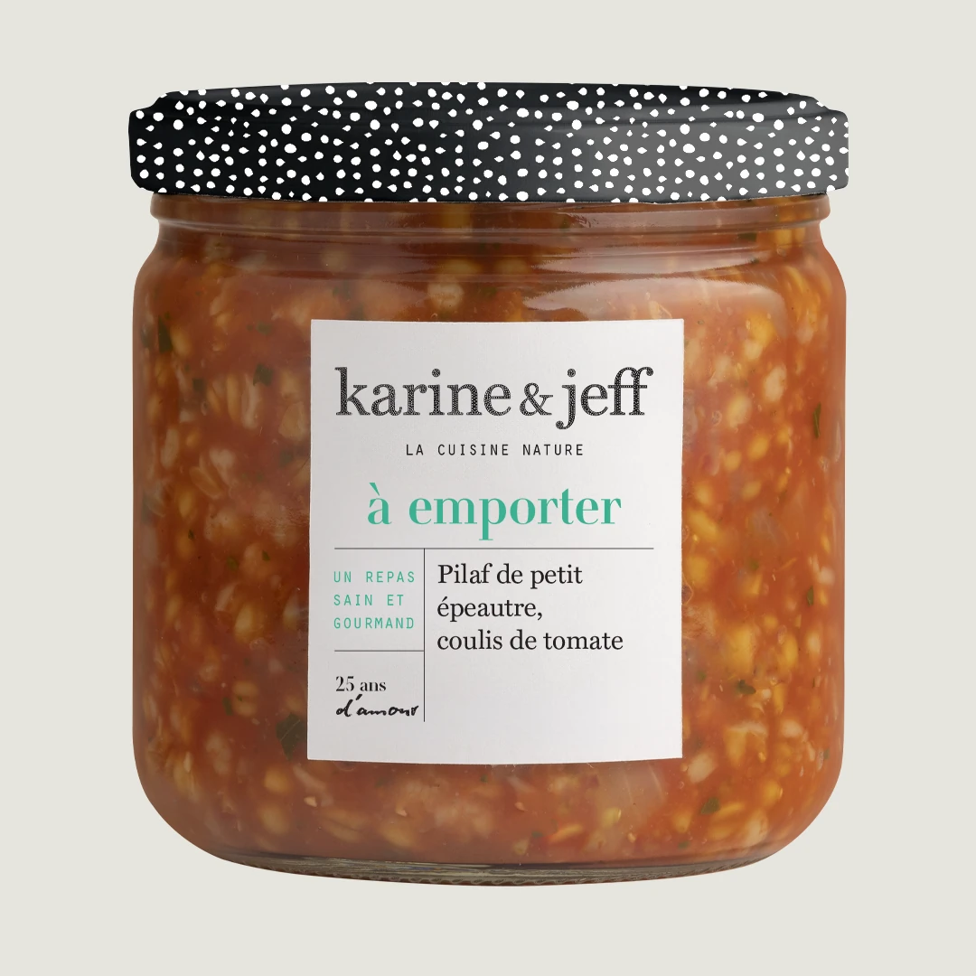 Pilaf de Espelta Pequena - polpa de tomate e manjericão